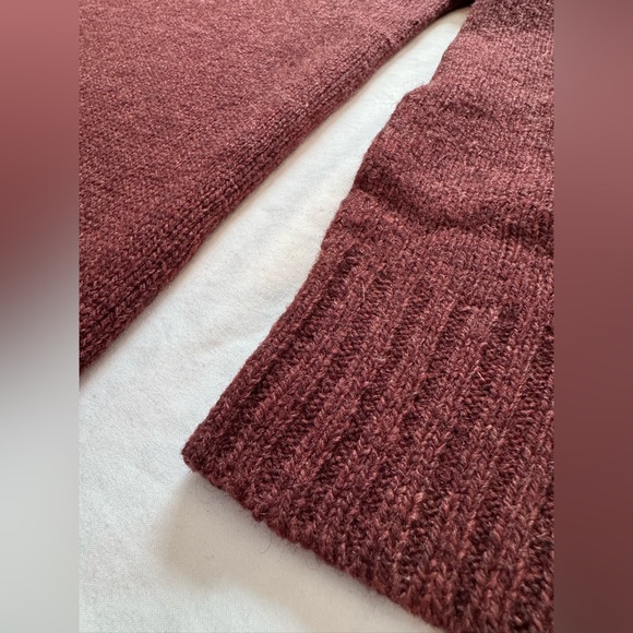 Woolrich Men's Wool Burgundy Quarter Zip-Up Sweater M - Picture 3 of 7